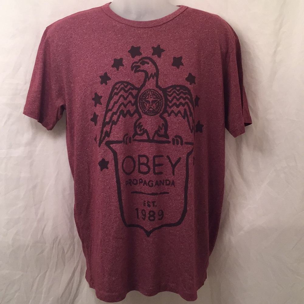 💰⬇️ OBEY | Mens Marled Graphic Tee